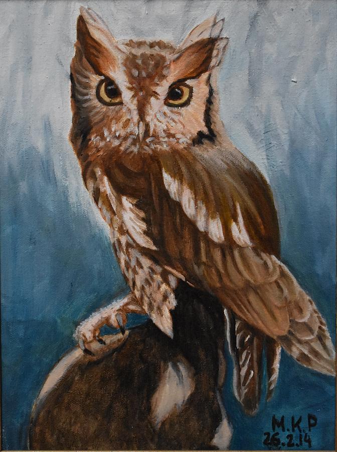 Eastern Screech Owl Painting