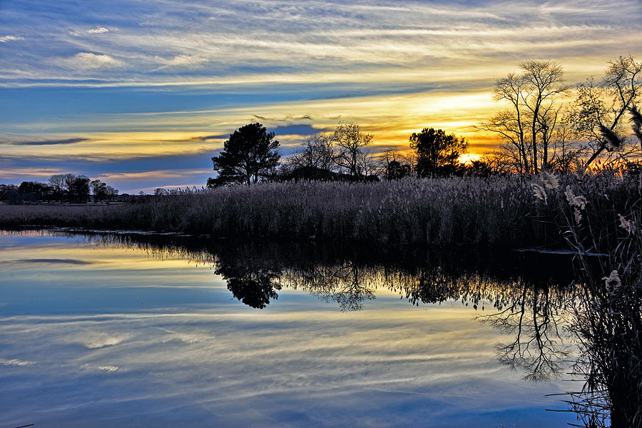 Eastern Shore Sunset - Blackwater National Wildlife Refuge - Maryland Photograph by Brendan Reals