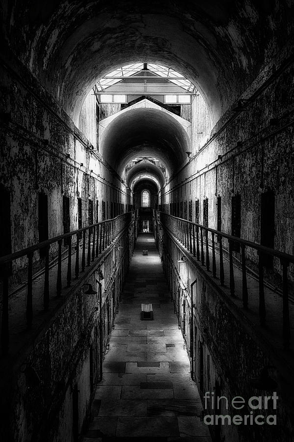 Eastern State Penitentiary in Black and White Photograph by Priscilla Burgers