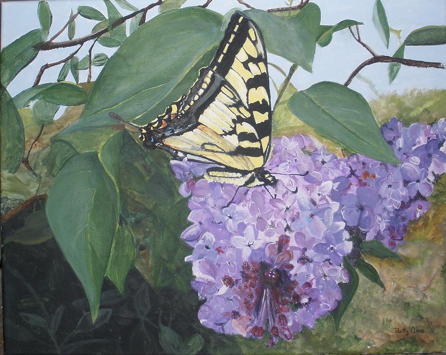 Eastern Tiger Swallowtail Butterfly Painting by Betty-Anne McDonald