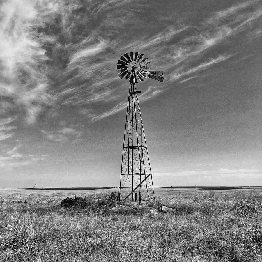 Coffee Pot Road Windmill  Photograph by Jerry Abbott
