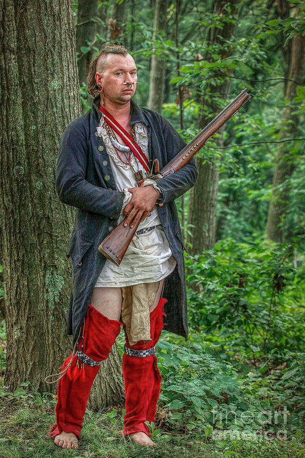 Eastern Woodland Warrior Portrait Digital Art by Randy Steele