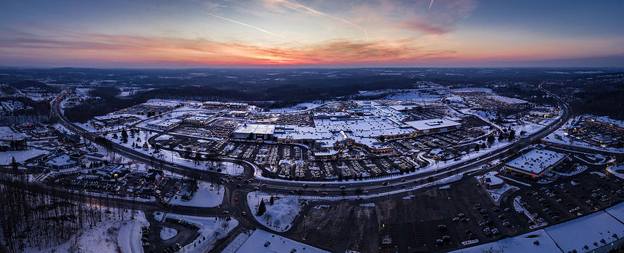 Aerial Panoramic image of Rochester Red Wings Stadium on opening night at  sunset Photograph by Stephen Kalbach - Fine Art America