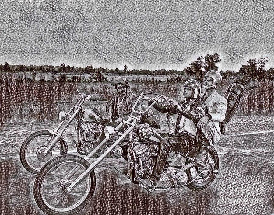 chopper bikes drawing