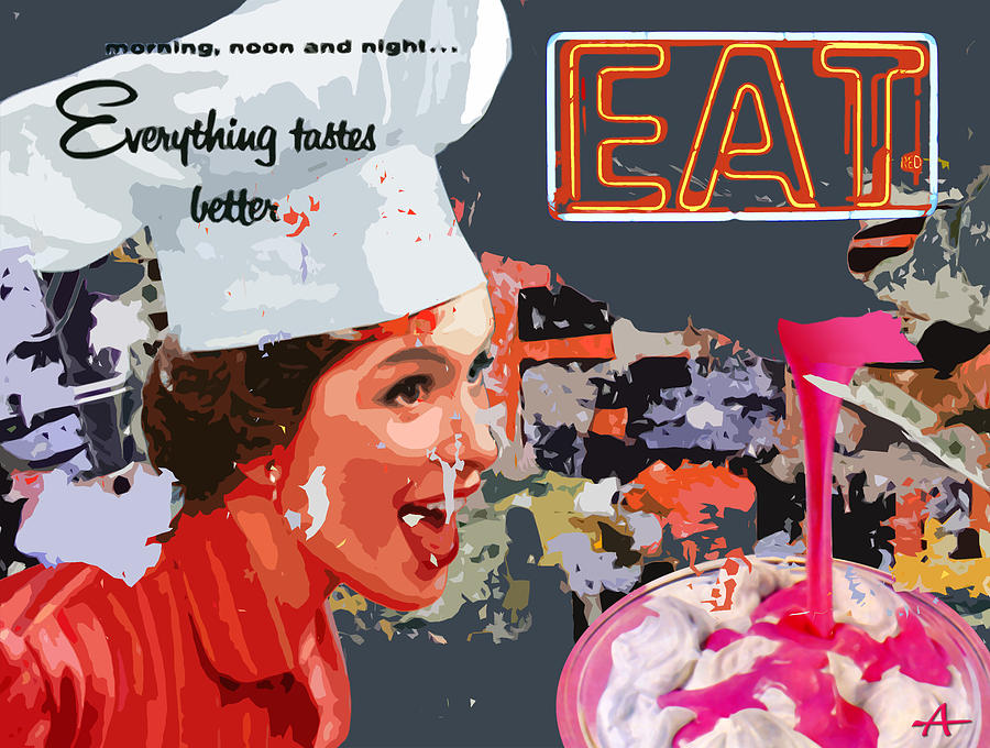 EAT Digital Art by Alfred Degens