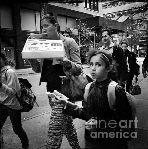 Black And White Photograph - Eat and Run by Miriam Danar