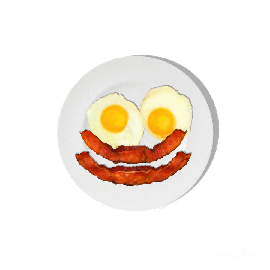 Eat Breakfast And Smile All Day whi Photograph by Wingsdomain Art and ...