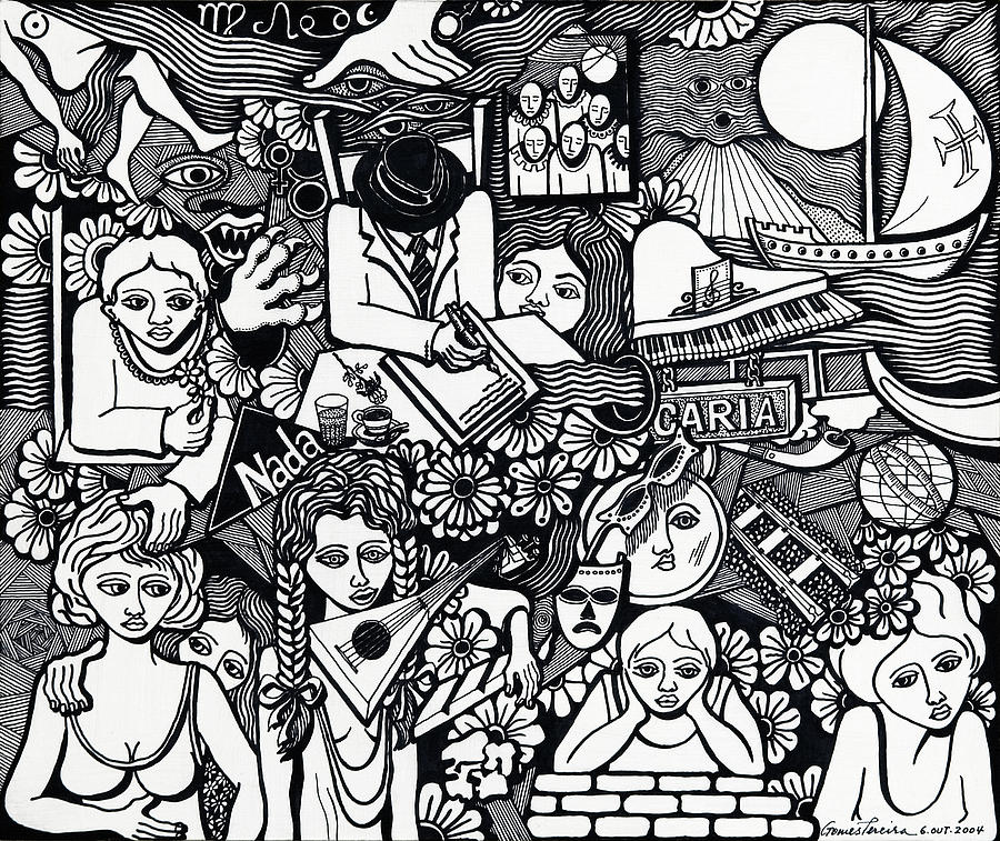 China Ink Drawing - Eat chocolates child eat chocolates by Jose Alberto Gomes Pereira China Ink Drawing - Eat chocolates child eat chocolates by Jose Alberto Gomes Pereira