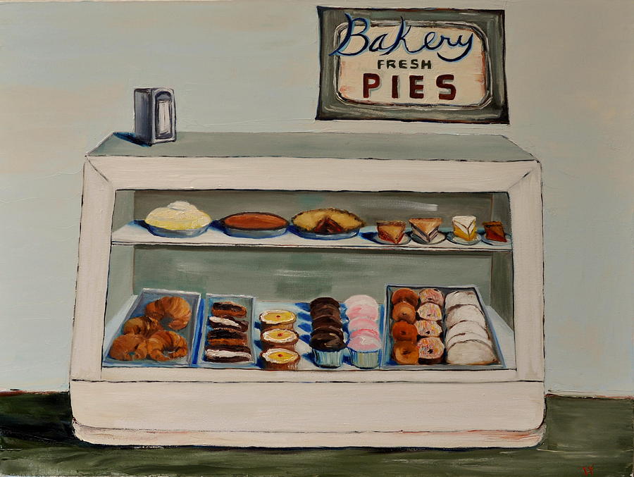 Donut Painting - Eat More Pie by Lindsay Frost