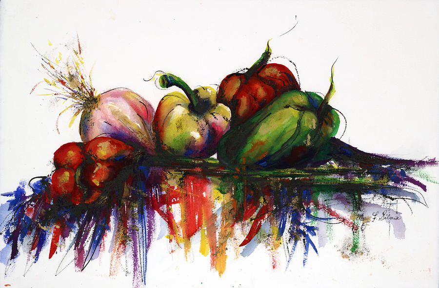 Eat Your Vegetables Painting by Mary Silvia