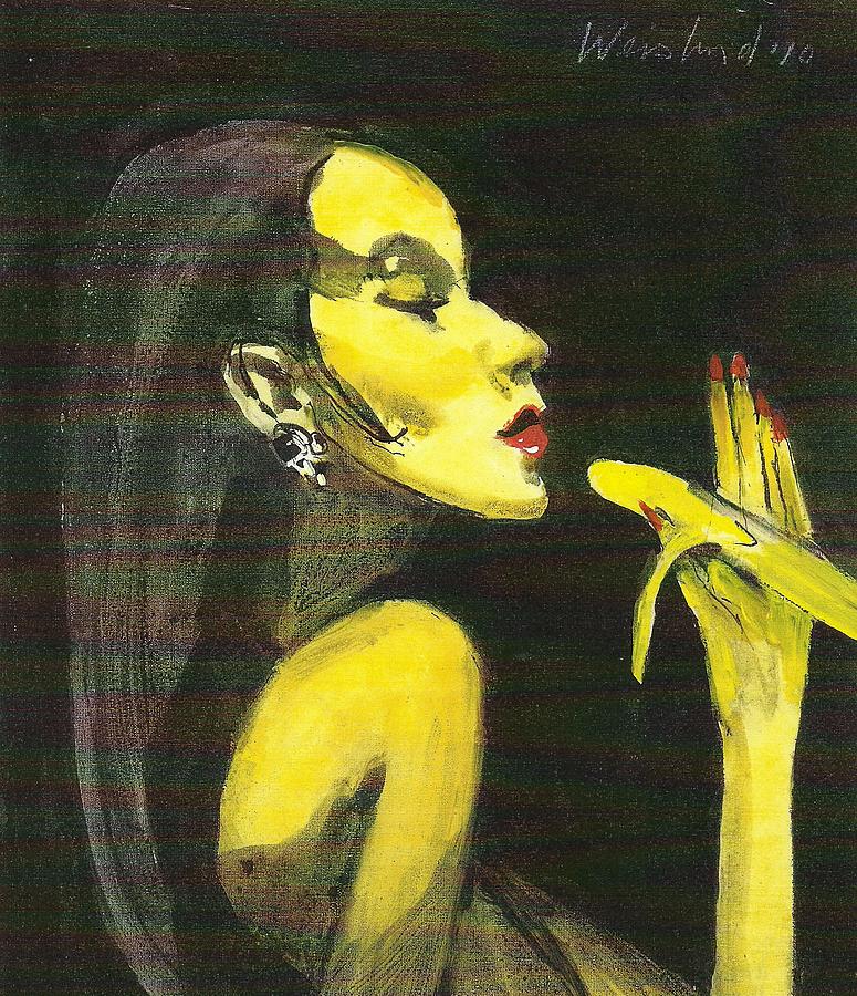 Realism Painting - Eating a Banana by Harry Weisburd Realism Painting - Eating a Banana by Harry Weisburd