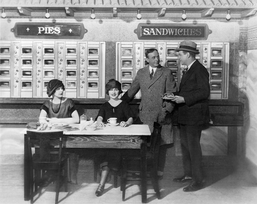 Eating At An Automat Photograph by Underwood Archives