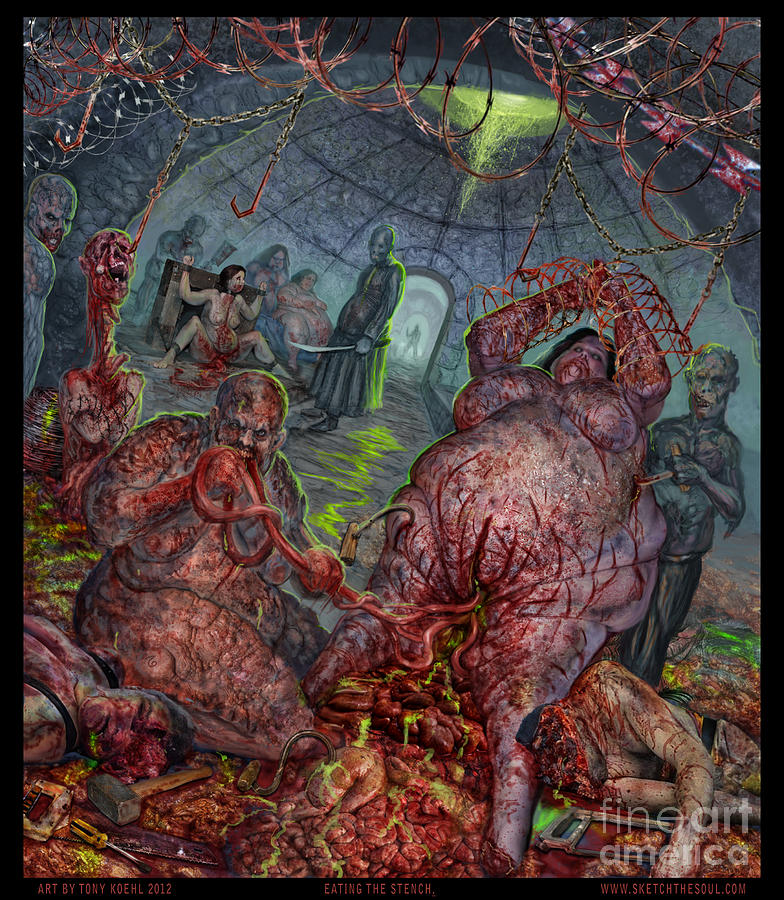 Death Mixed Media - Eating The Stench by Tony Koehl