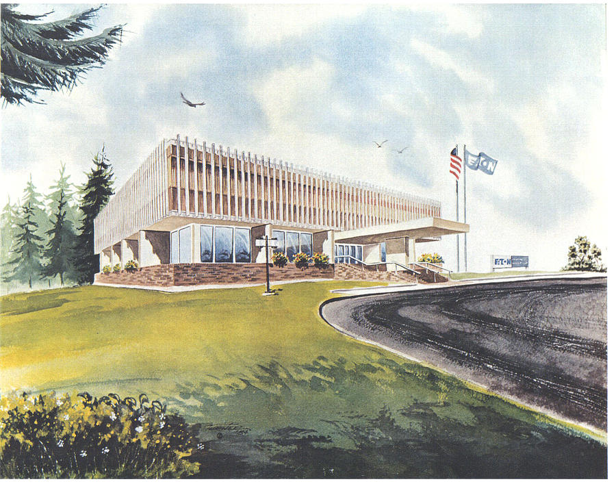 Eaton Corp Administration Building Painting by Dale Turner