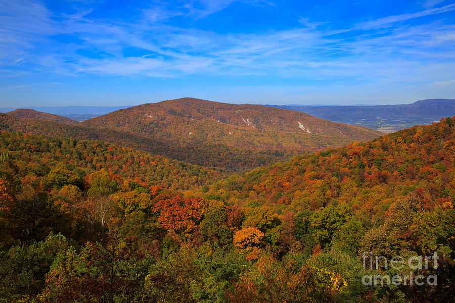 Eaton Hollow Overlook on Skyline Drive in Shenandoah National Park Photograph by Louise Heusinkveld