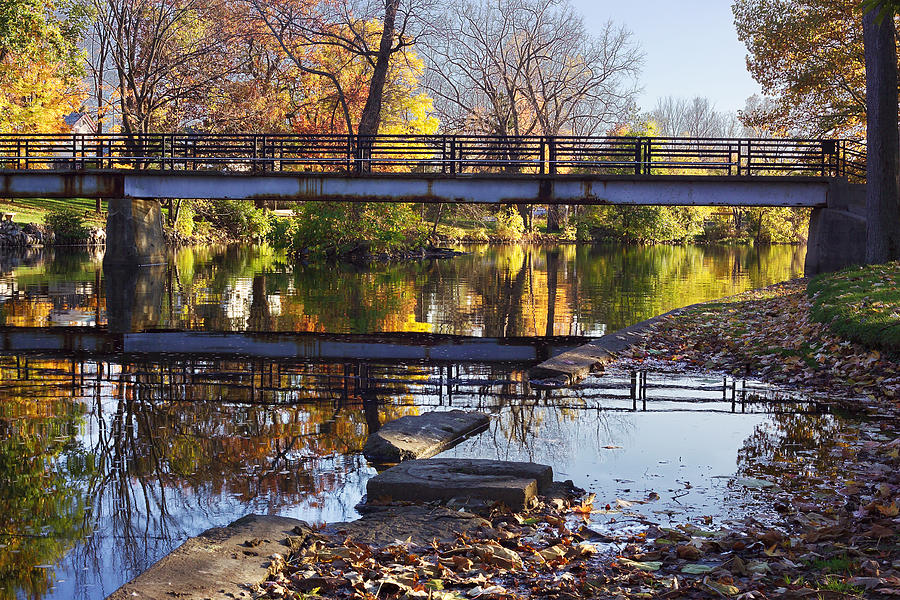 Eaton Rapids Island Park Bridge Photograph by Christopher Dack - Fine ...