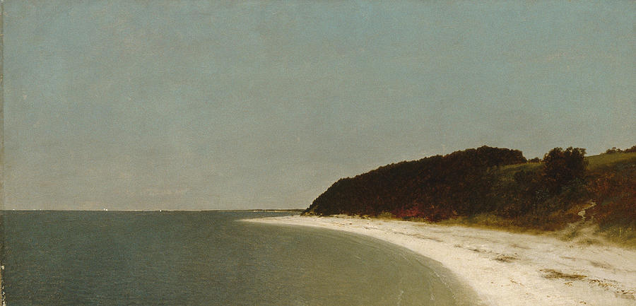 John Frederick Kensett Painting - Eatons Neck Long Island by John Frederick Kensett