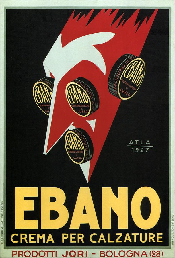 Ebano Crema Per Calzature - Bologna, Italy - Vintage Advertising Poster Mixed Media by Studio Grafiikka