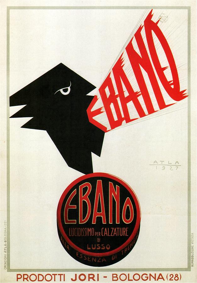 Ebano Lucidissimo Per Calzature - Shoe Polish - Vintage Advertising Poster Mixed Media by Studio Grafiikka