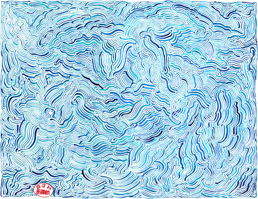 Abstract Drawing - Ebb Tide by Steven Natanson