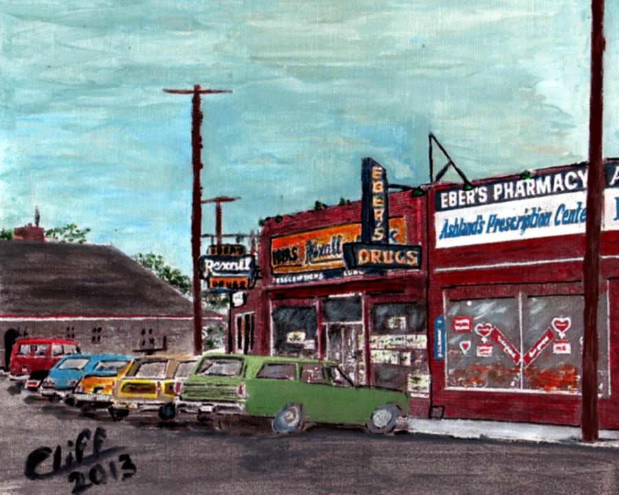 Ebers Pharmacy Painting by Cliff Wilson
