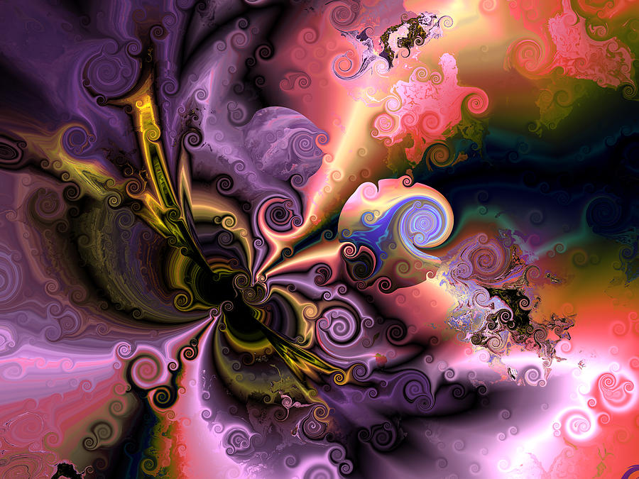 Abstract Digital Art - Ebullient exuberance by Claude McCoy