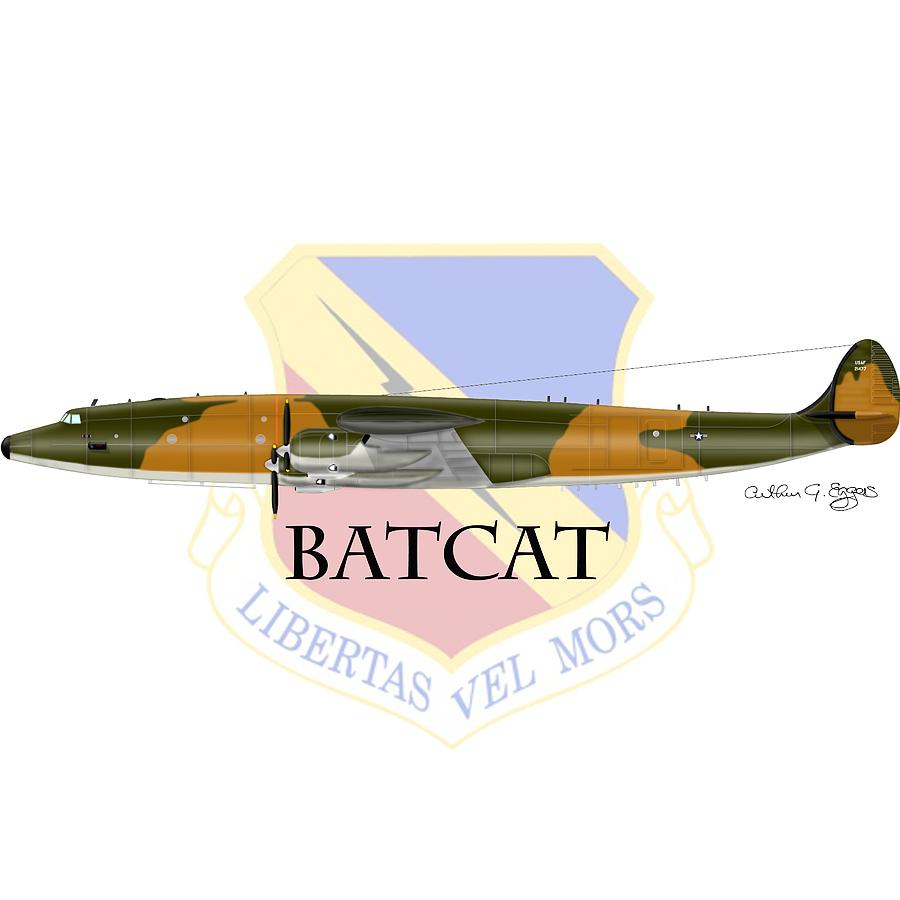 EC-121R BatCat 388TFW Digital Art by Arthur Eggers