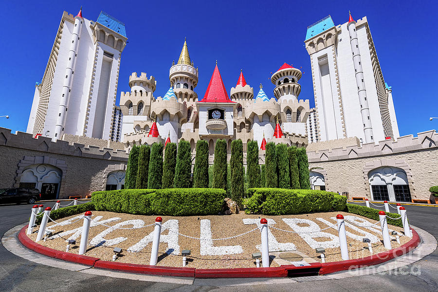 Las Vegas Photograph - Ecalibur Casino West Entrance by Aloha Art