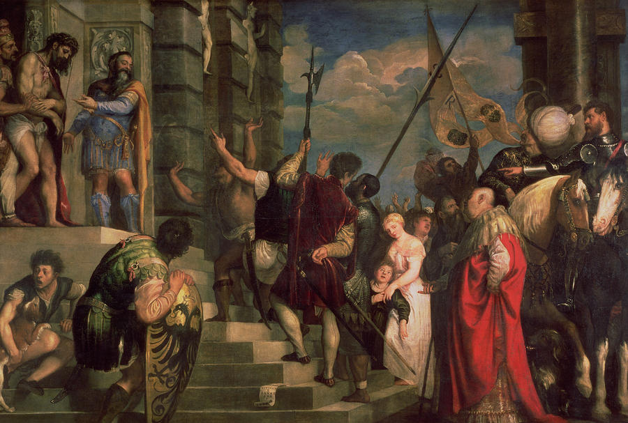 Titian Painting - Ecce Homo, 1543 by Titian