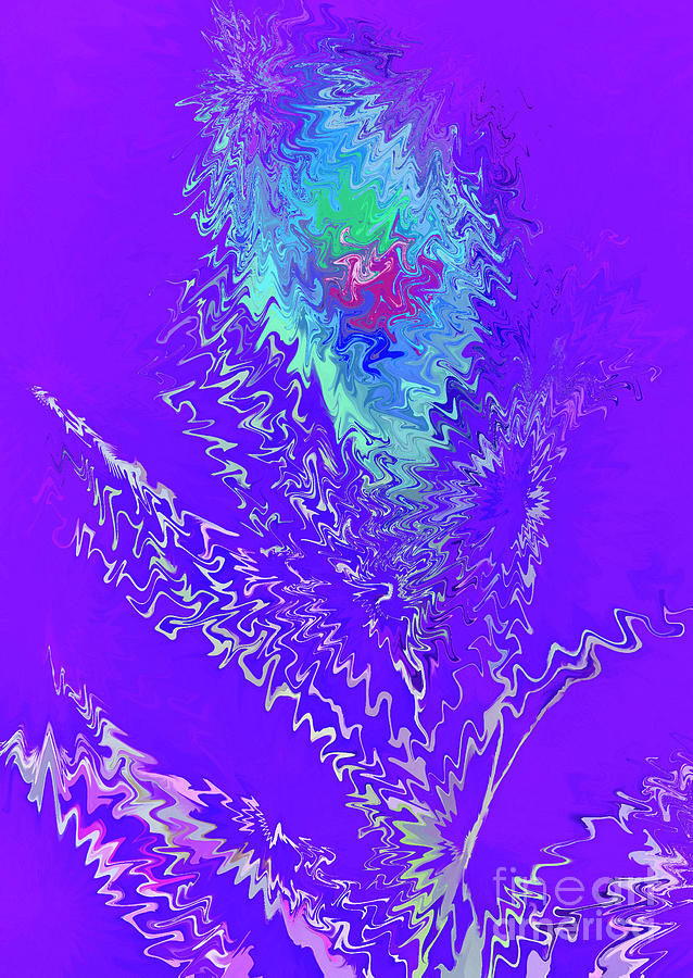 Eccentric Peacock Digital Art by Krissy Katsimbras
