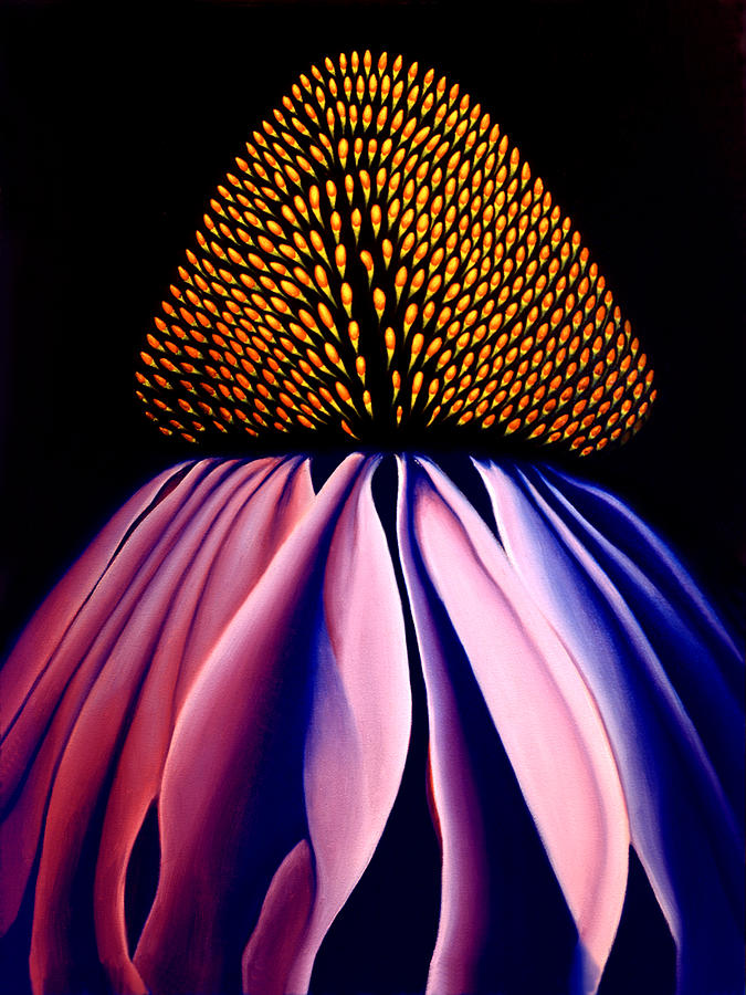 Flowers Still Life Painting - Echinacea by Anni Adkins