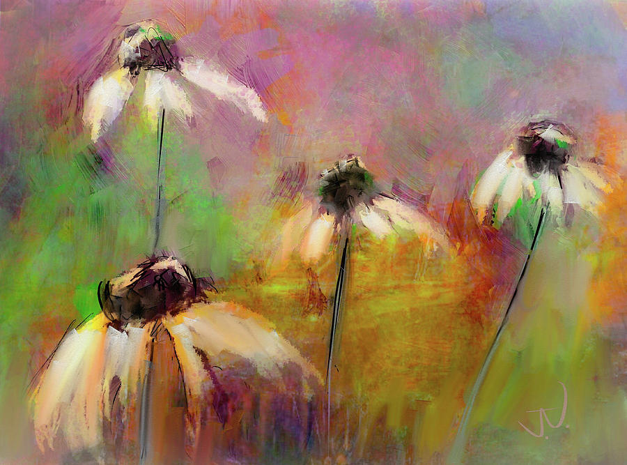 Echinacea Digital Art by Jim Vance
