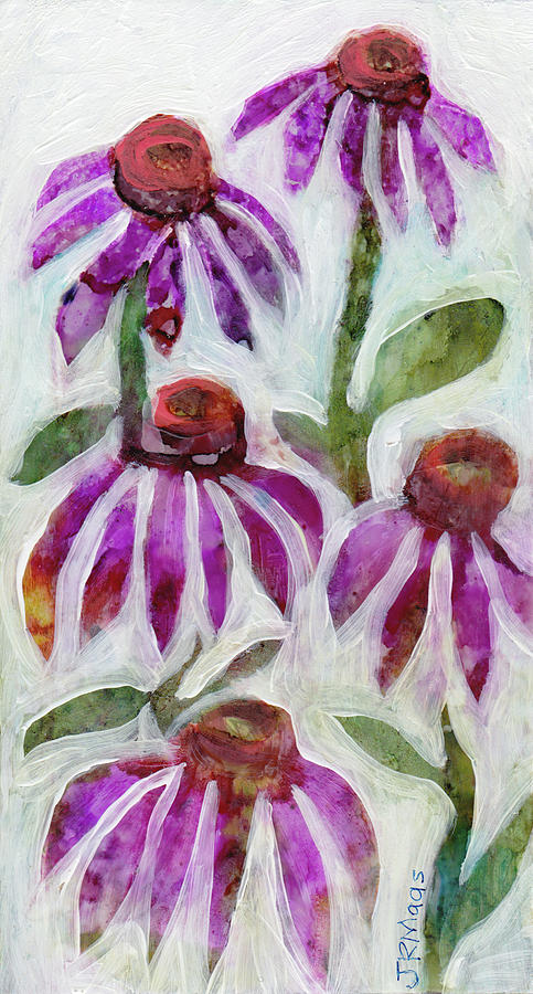 Echinacea Painting by Julie Maas