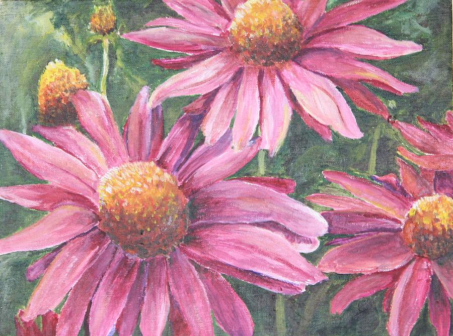 Echinacea Ruby Giant Painting by Sukey Watson - Fine Art America