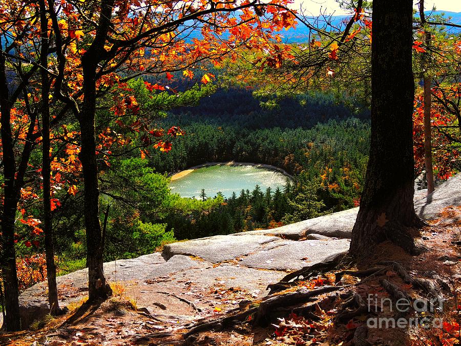 Fall Photograph - Echo Lake, New Hampshire by Mim White