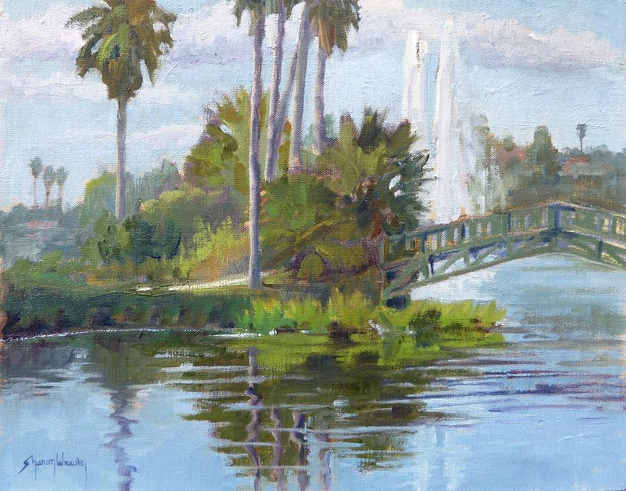 Echo Park Morning Painting by Sharon Weaver
