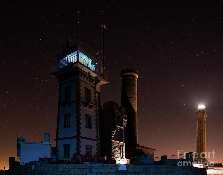 Eckmuhl lighthouse at night Photograph by Izet Kapetanovic