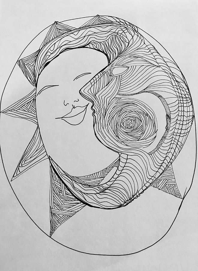 Eclipse 2 Drawing by Rosalinde Reece