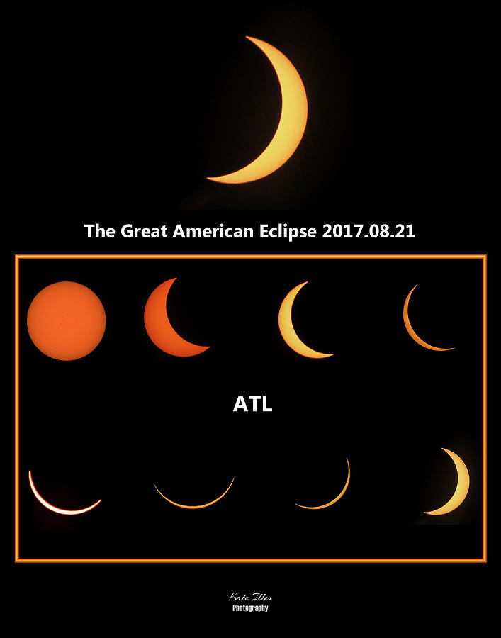 eclipse 2017 ATL Digital Art by Kathleen Illes