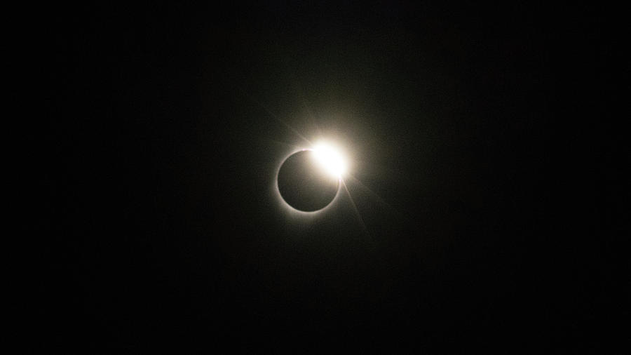 Eclipse 2017 Diamond Ring Madras Oregon Photograph by Lawrence S Richardson Jr