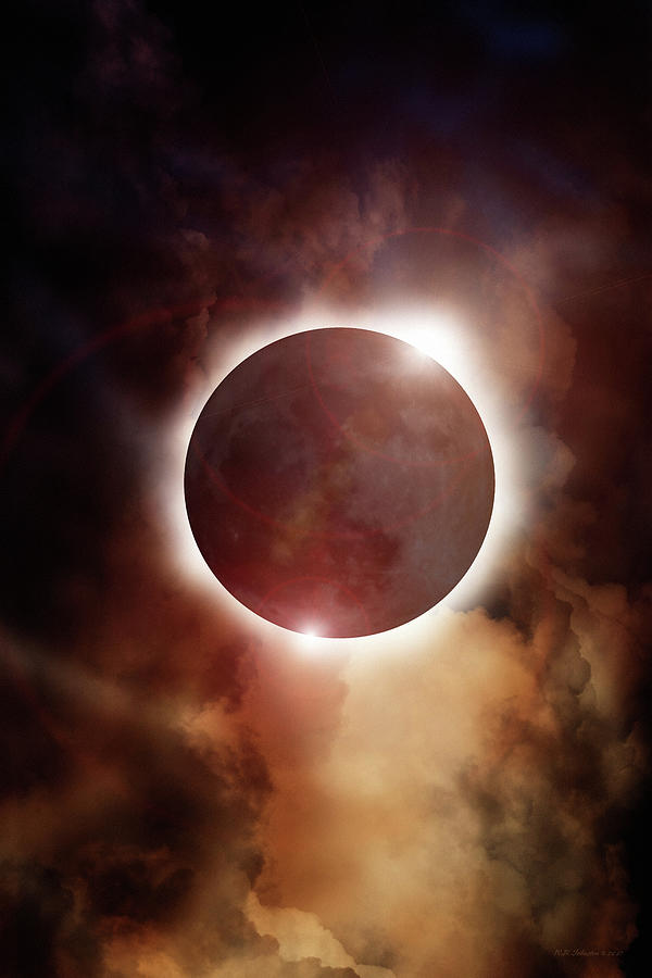 Eclipse Aura Digital Art by WB Johnston