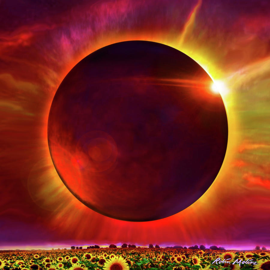 Eclipse of the Sunflower Digital Art by Robin Moline
