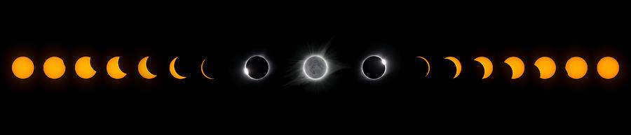 Space Photograph - Eclipse Progression by Dennis Sprinkle