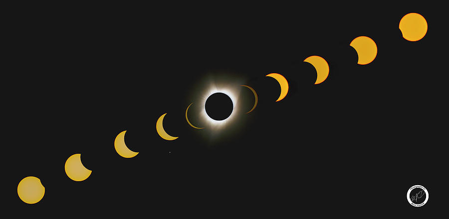 Total Solar Eclipse Photograph - Eclipse Progression by Kent Duryee Total Solar Eclipse Photograph - Eclipse Progression by Kent Duryee
