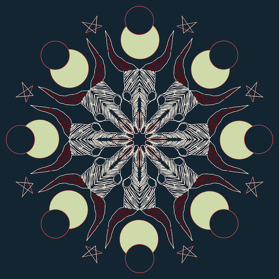 Pattern Digital Art - Eclipse by Ronda Broatch