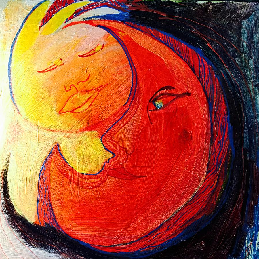 Eclipse Painting by Rosalinde Reece