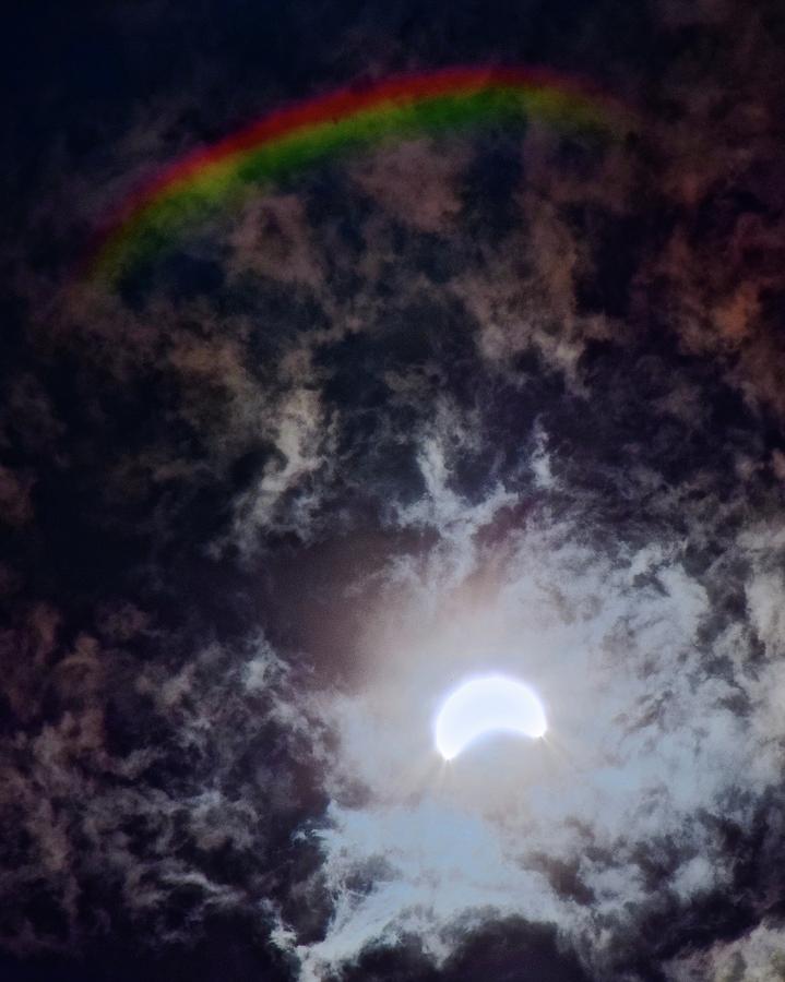 Eclipse with Rainbow Photograph by Frozen in Time Fine Art Photography