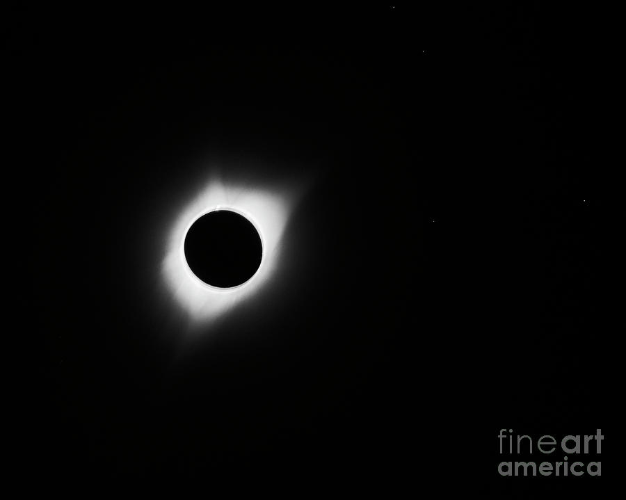 Spring Photograph - Eclipse with Stars by Stanton Tubb