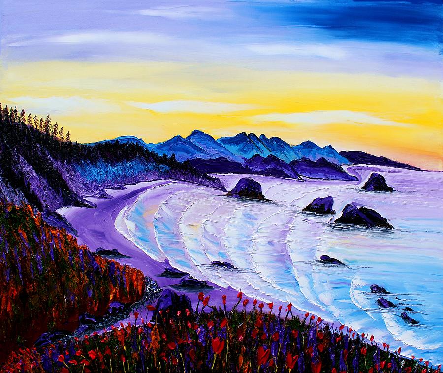 Ecola State Park In Cannon Beach #1 Painting by James Dunbar