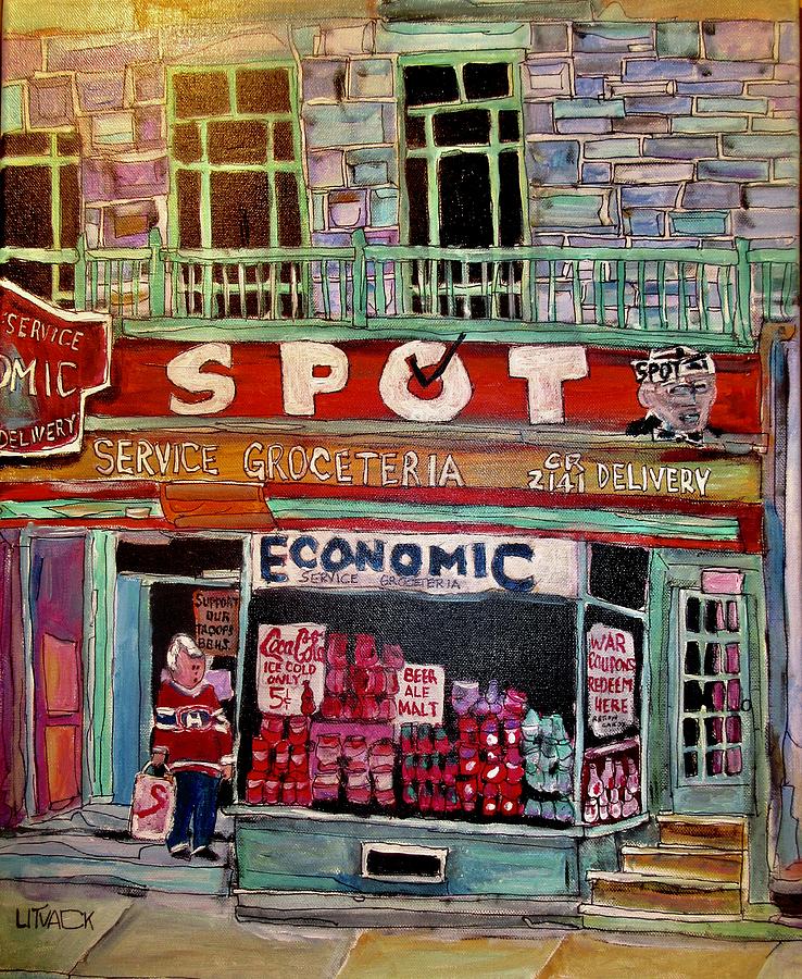 Economic/Spot on Laurier 1940s Painting by Michael Litvack